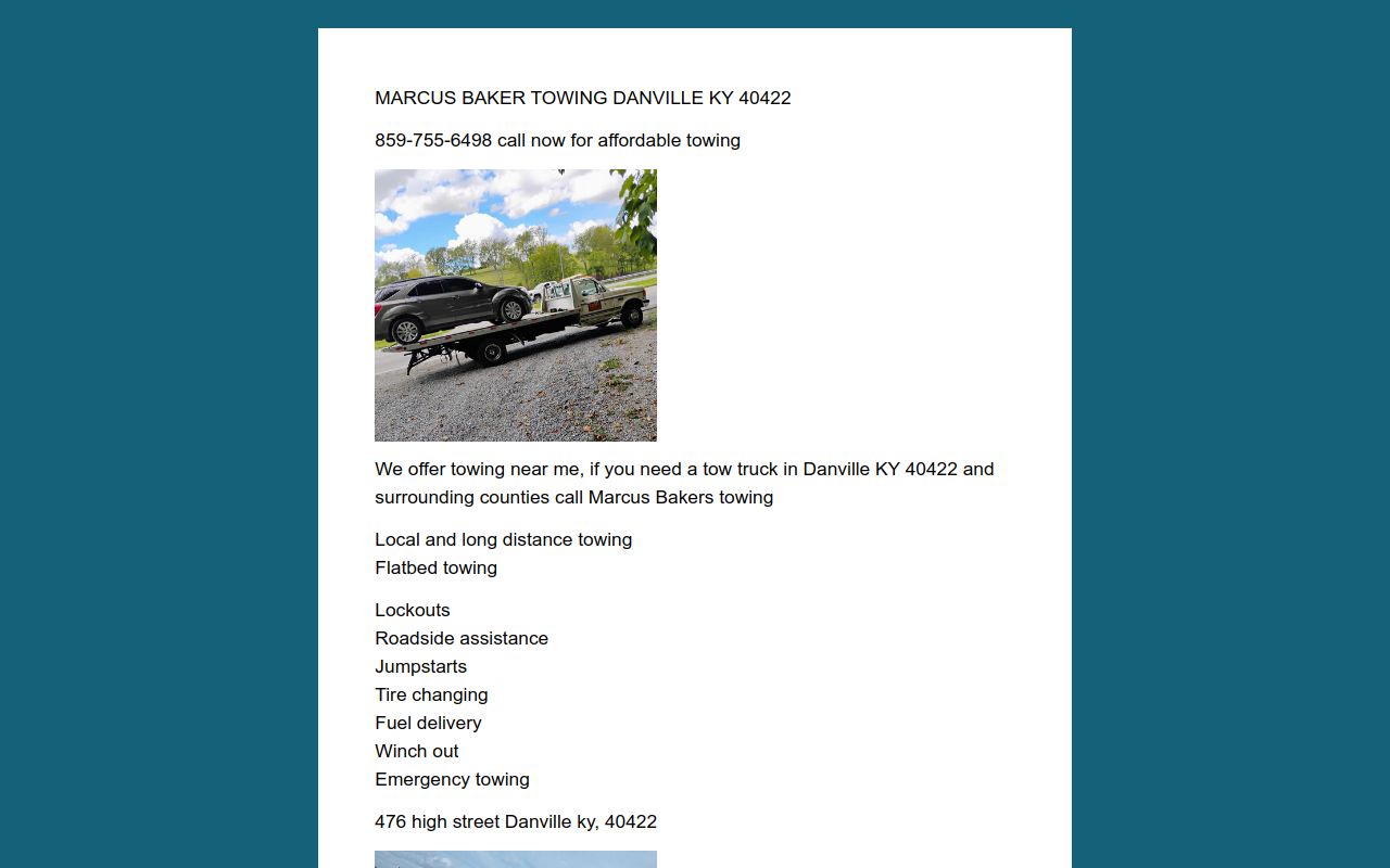 Marcus Bakers Towing featured image